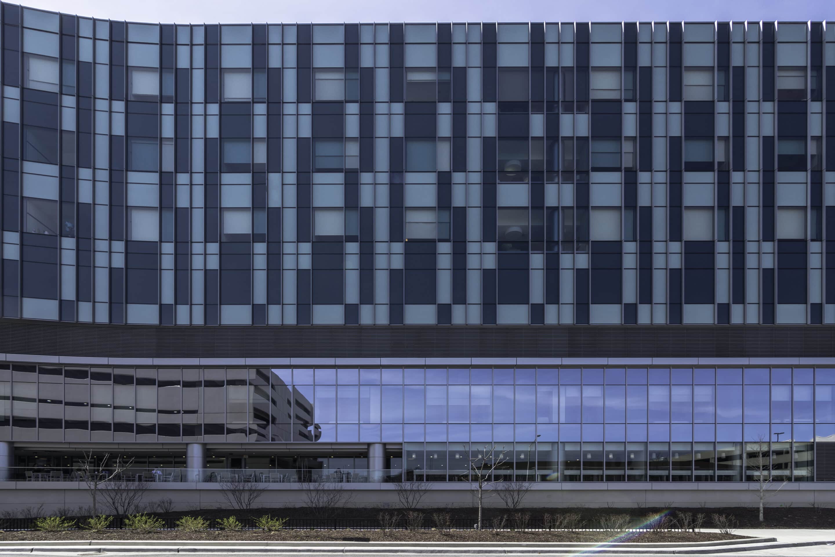 Image of an Americlad building on a sunny day that displays louvers and a louver systems.